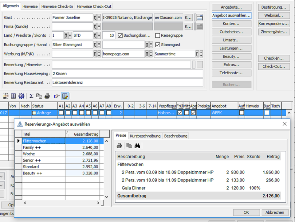 screenshot of ASA HOTEL